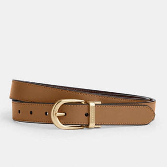 New Coach Classic Buckle Cut To Size Reversible Belt, 25 Mm Brown Maple CF269 - Picture 1 of 5